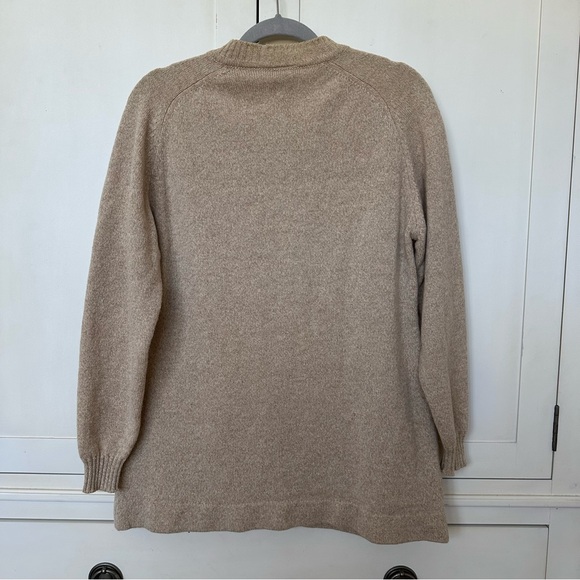 St. Michael Women’s Tan Shetland Wool Cardigan Sweater Size 20 Made In Britain - Picture 7 of 7